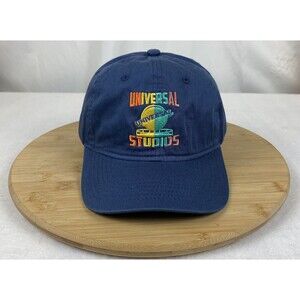 Universal Studios Hat Theme Park 6 Panel Dad Hat Cap Adjustable Strap Back Blue